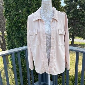Light Beige/cream/blush soft lightweight Shacket Sz M